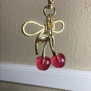 Gold and Pink Cherry Pendant